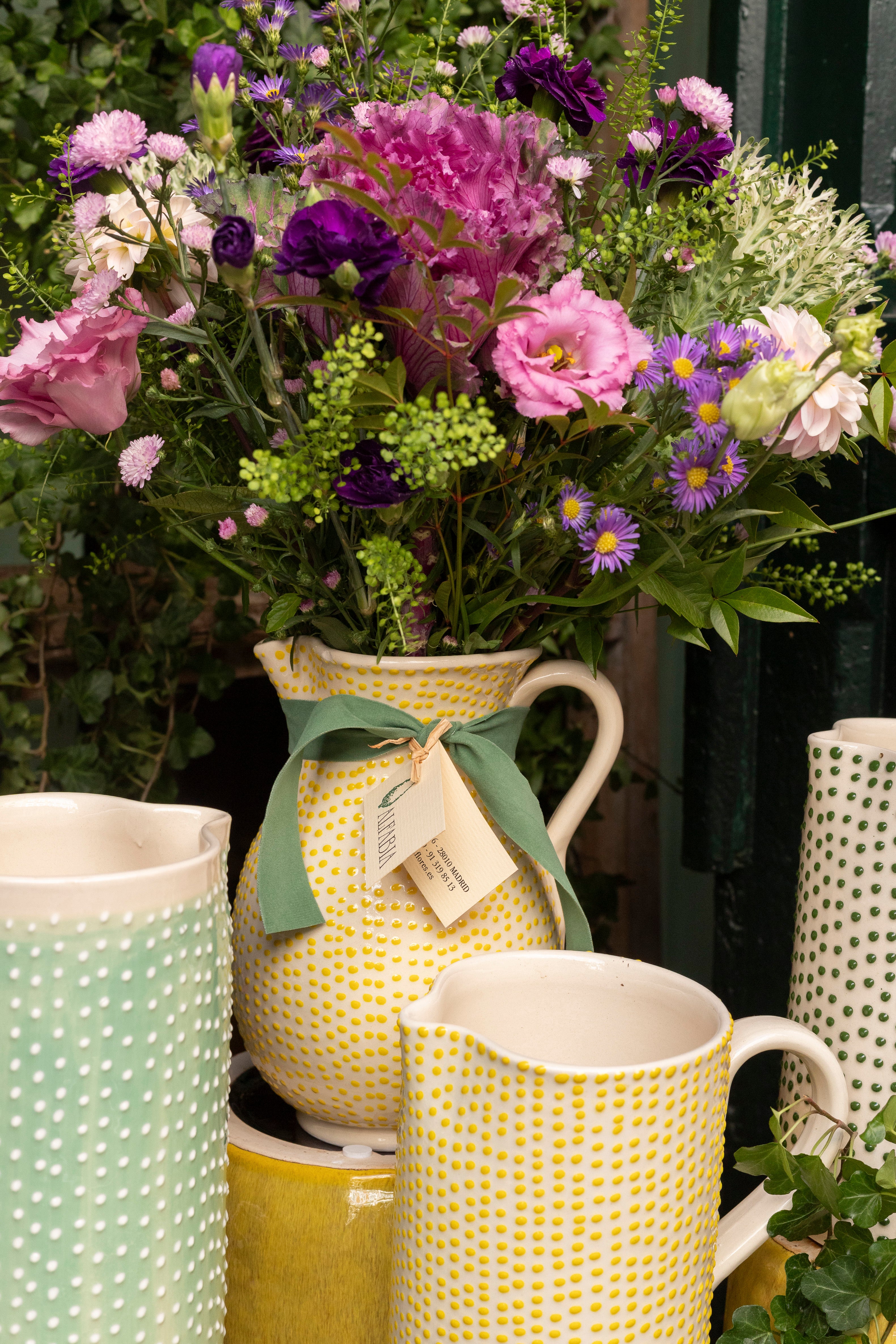 Jarras variadas sin flor