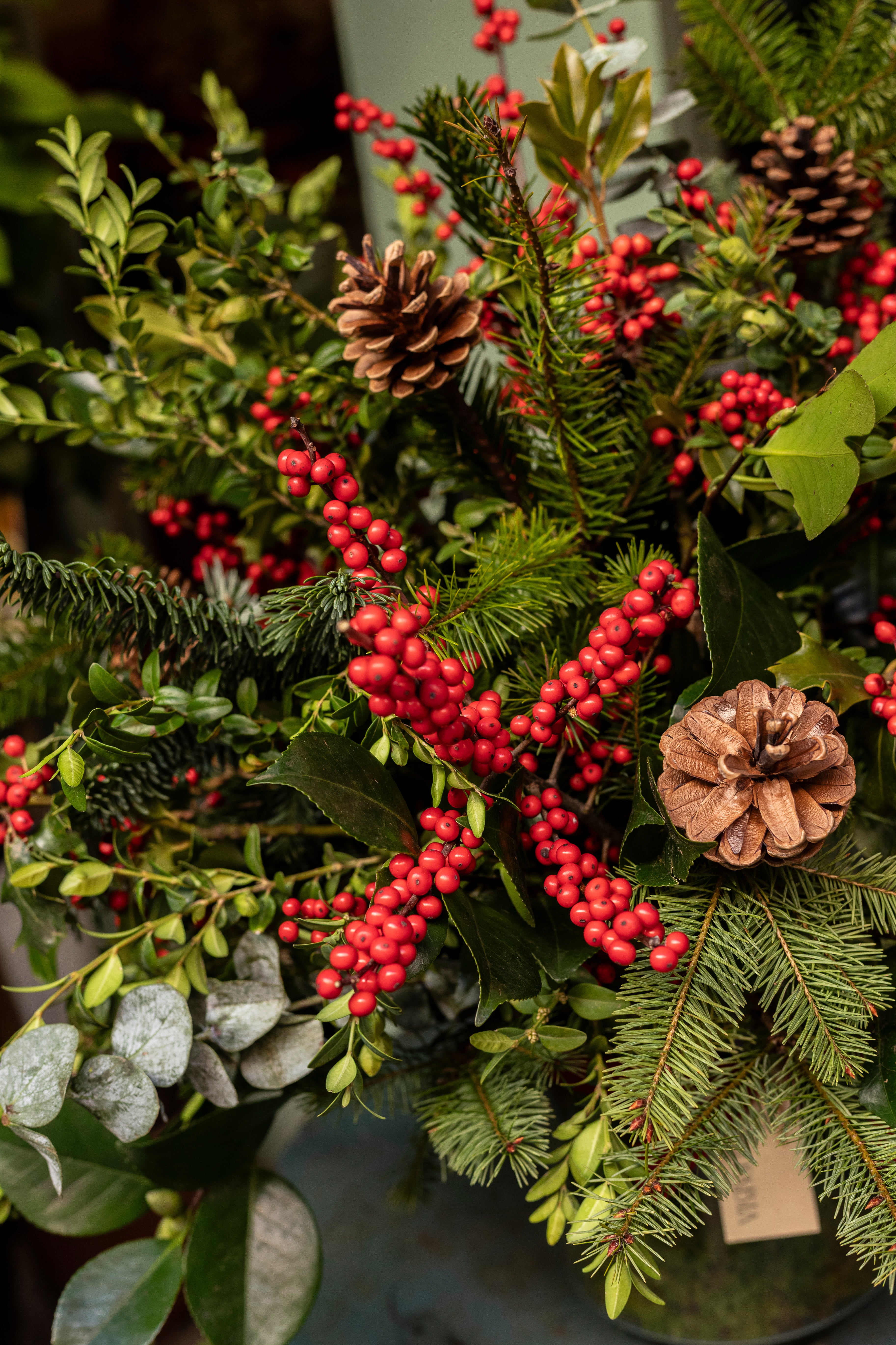 Jarrón cristal Navidad