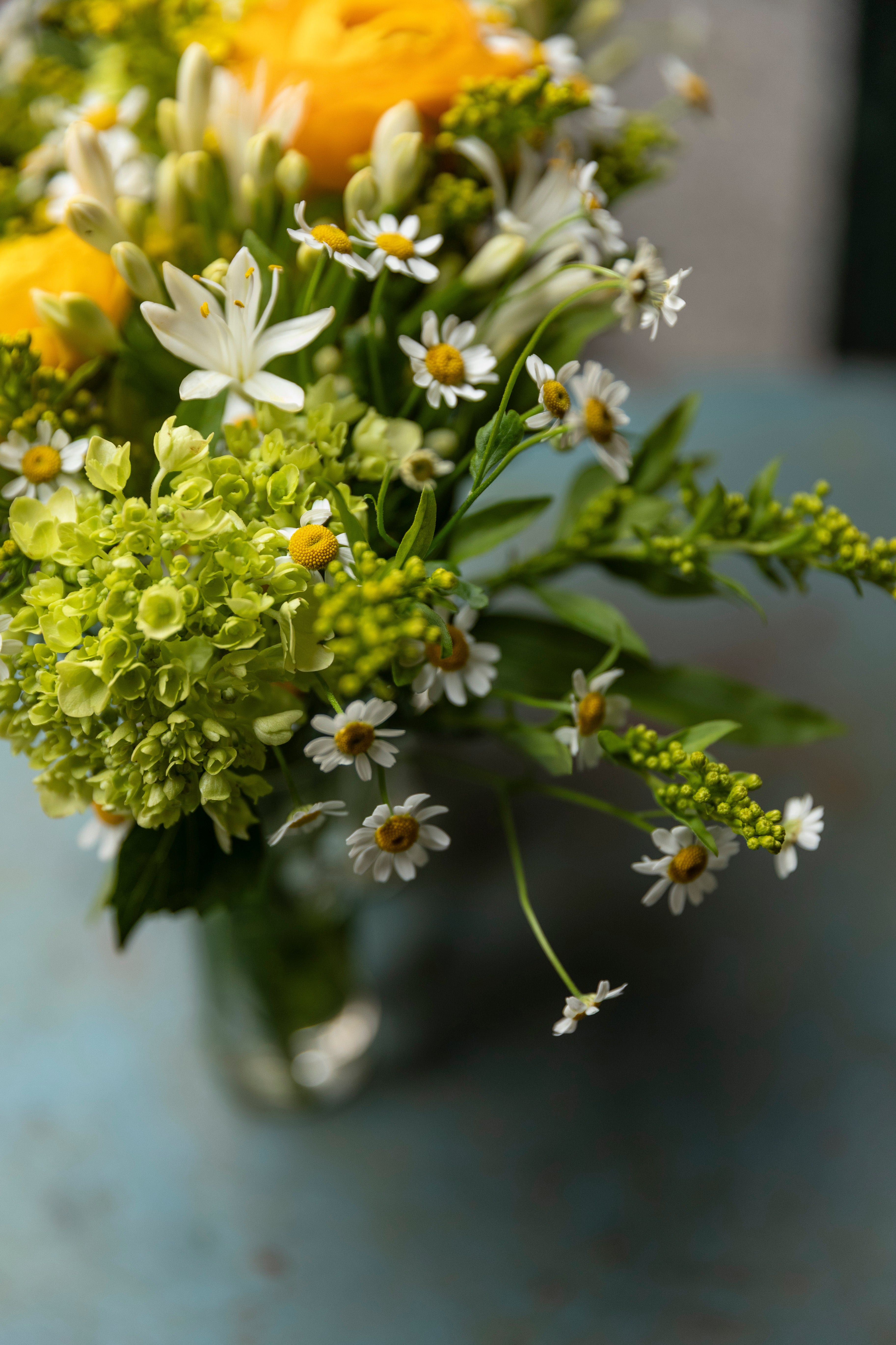 Probeta de flores variadas