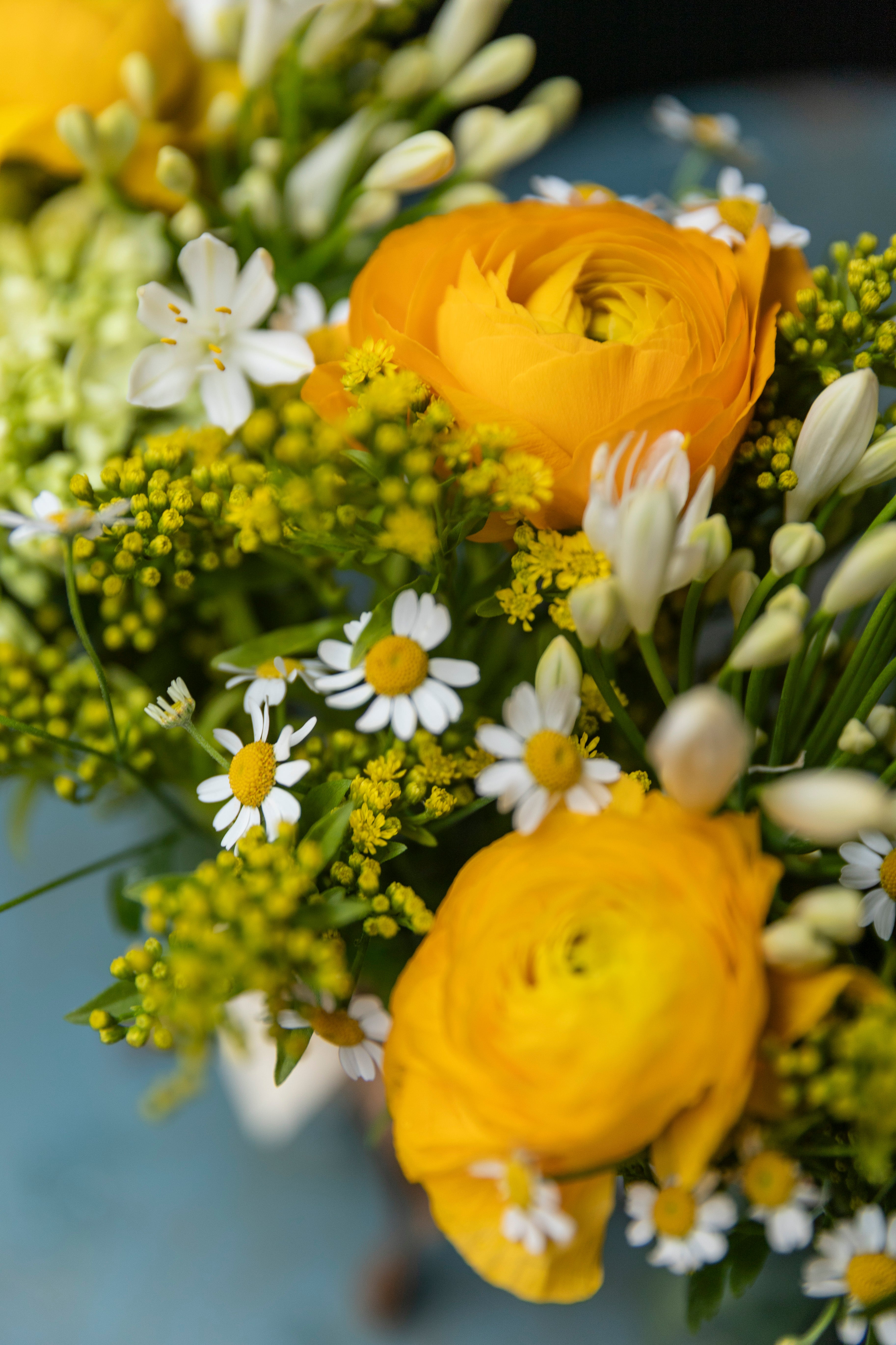 Probeta de flores variadas