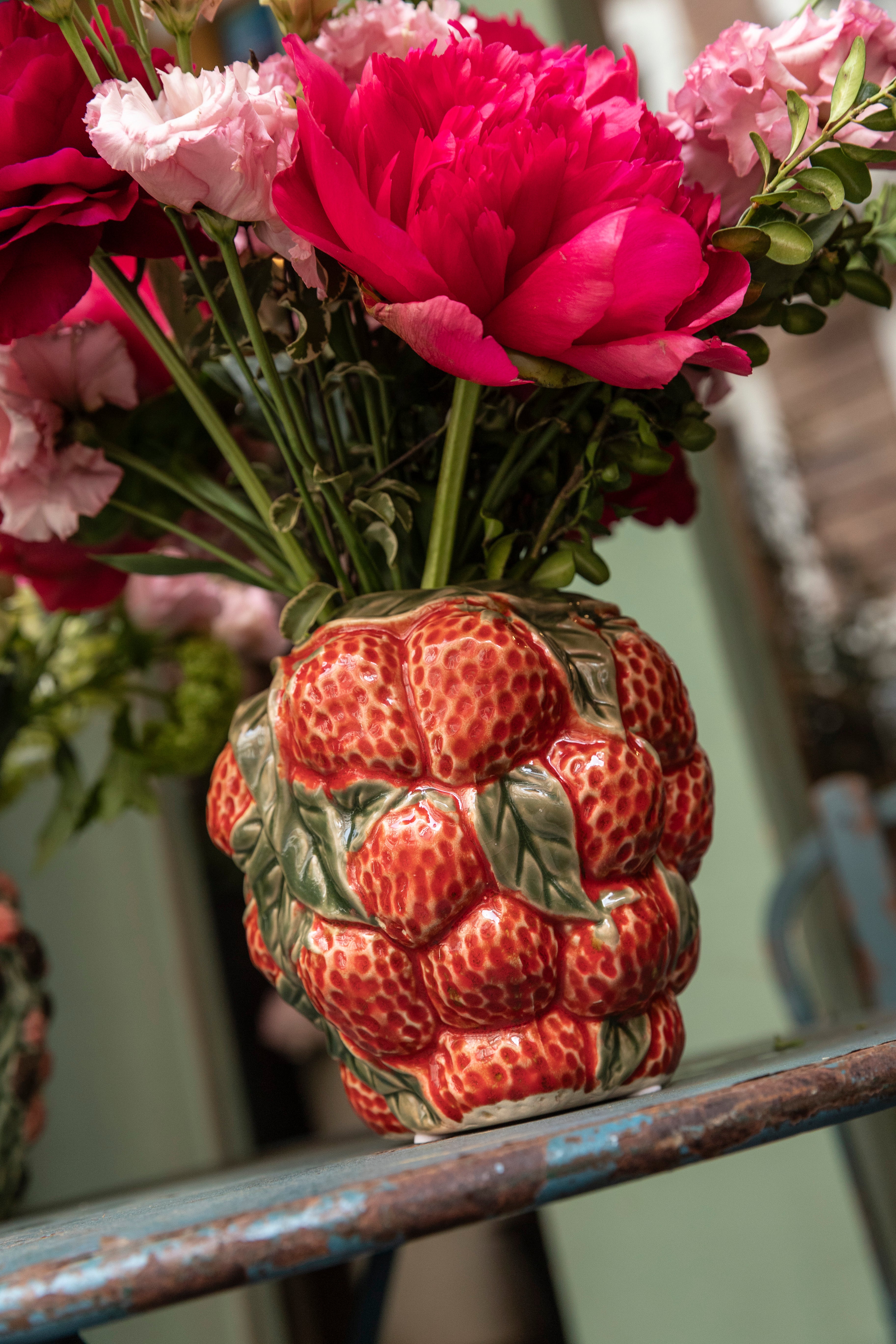 Jarrón fruta fresas