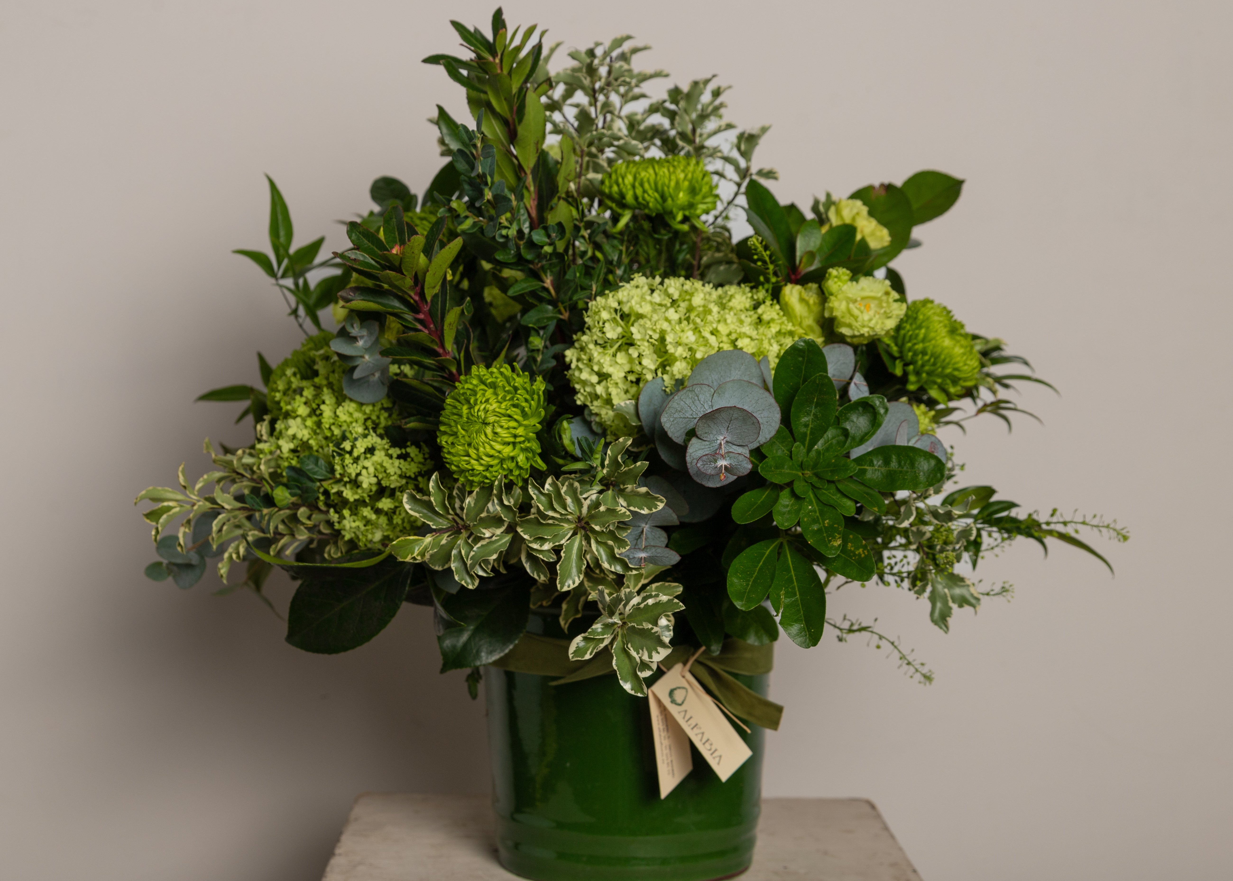 Flores en verde